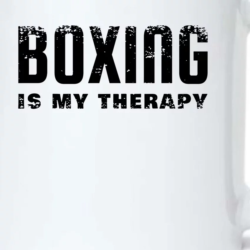 Boxing Is My Therapy Boxer Gift Black Color Changing Mug