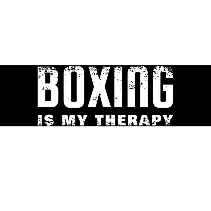 Boxing Is My Therapy Boxer Gift Bumper Sticker