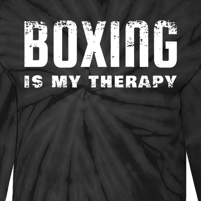 Boxing Is My Therapy Boxer Gift Tie-Dye Long Sleeve Shirt