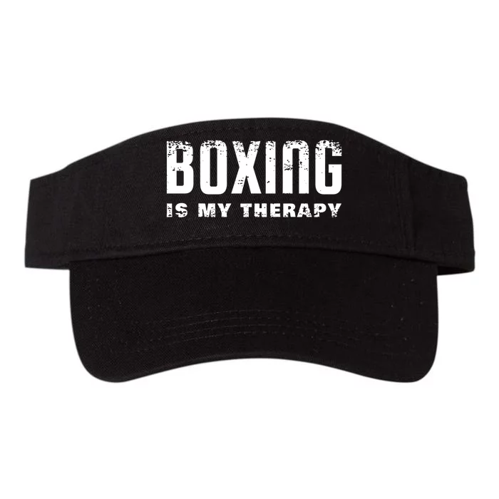 Boxing Is My Therapy Boxer Gift Valucap Bio-Washed Visor