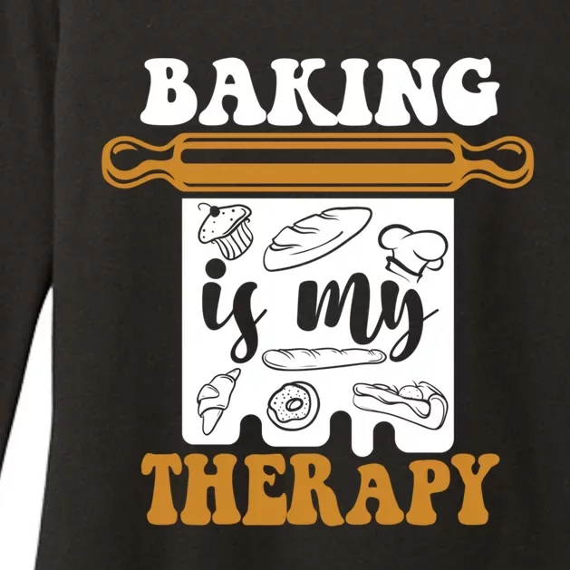 Baking Is My Therapy Bread Expert Pastry Chef Baker Bakery Gift Womens CVC Long Sleeve Shirt