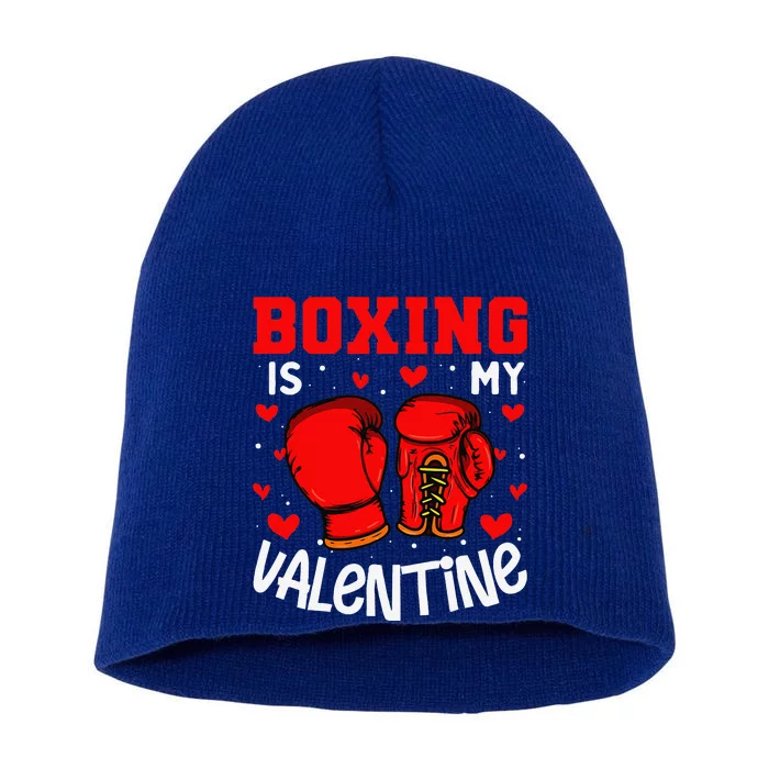 Boxing Is My Valentine Funny Sport Lover Short Acrylic Beanie