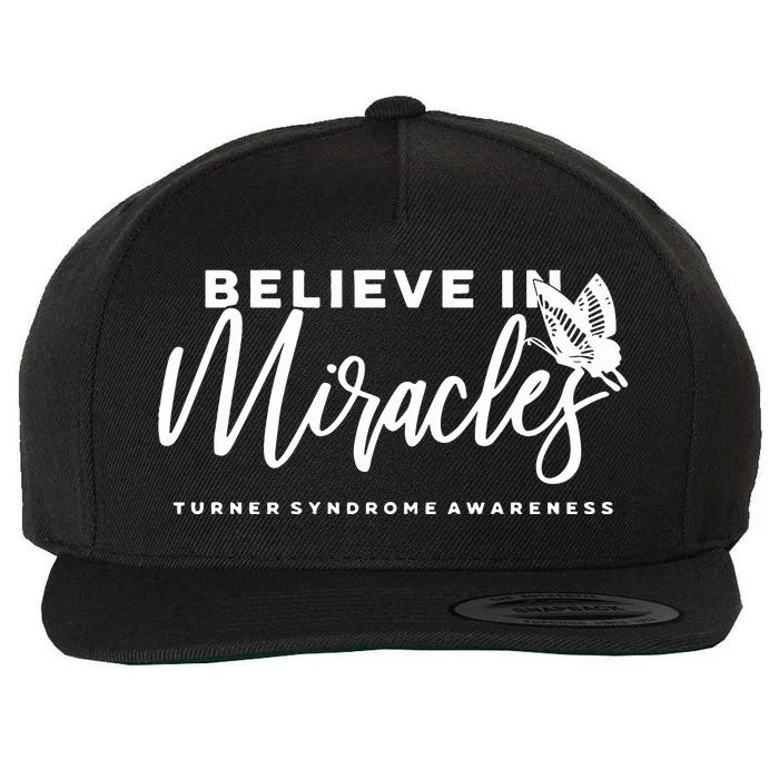 Believe In Miracles Turner Syndrome Awarenss Wool Snapback Cap