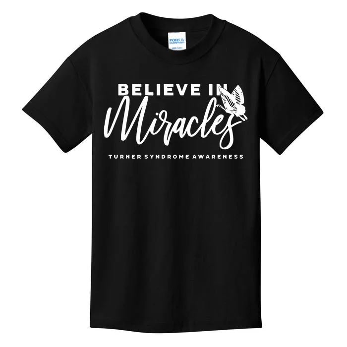 Believe In Miracles Turner Syndrome Awarenss Kids T-Shirt