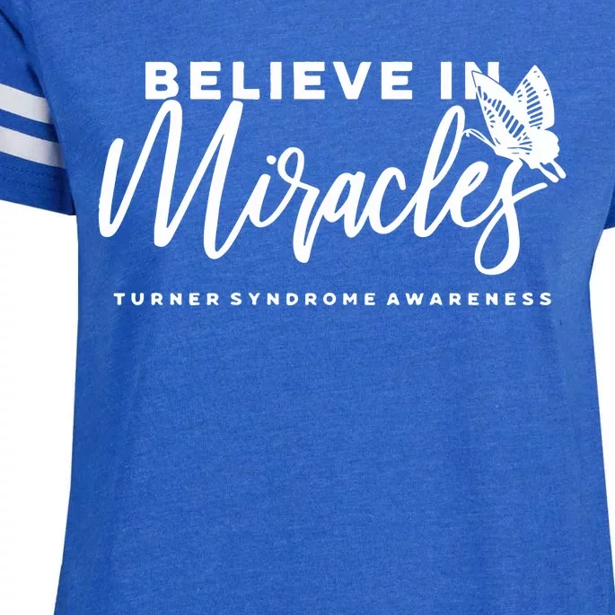 Believe In Miracles Turner Syndrome Awarenss Enza Ladies Jersey Football T-Shirt