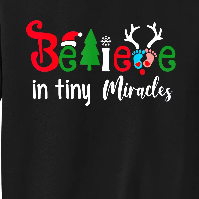 Believe In Magic Of Tiny Mistletoes NICU Nurse Christmas Sweatshirt