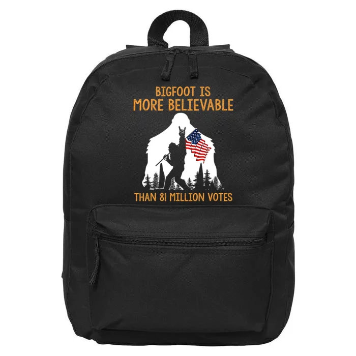 Bigfoot Is More Believable Than 81 Million Votes Vintage 16 in Basic Backpack