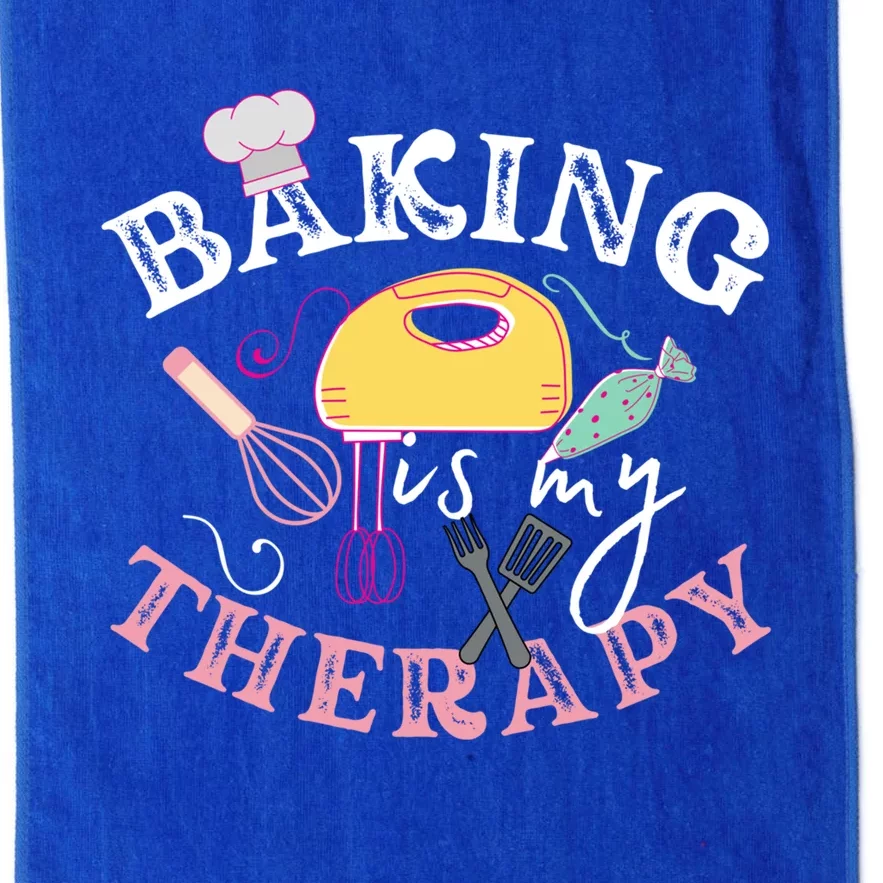 Baking Is My Therapy Cake Bakers Girl Baker Gift Cupcake Cute Gift Platinum Collection Golf Towel