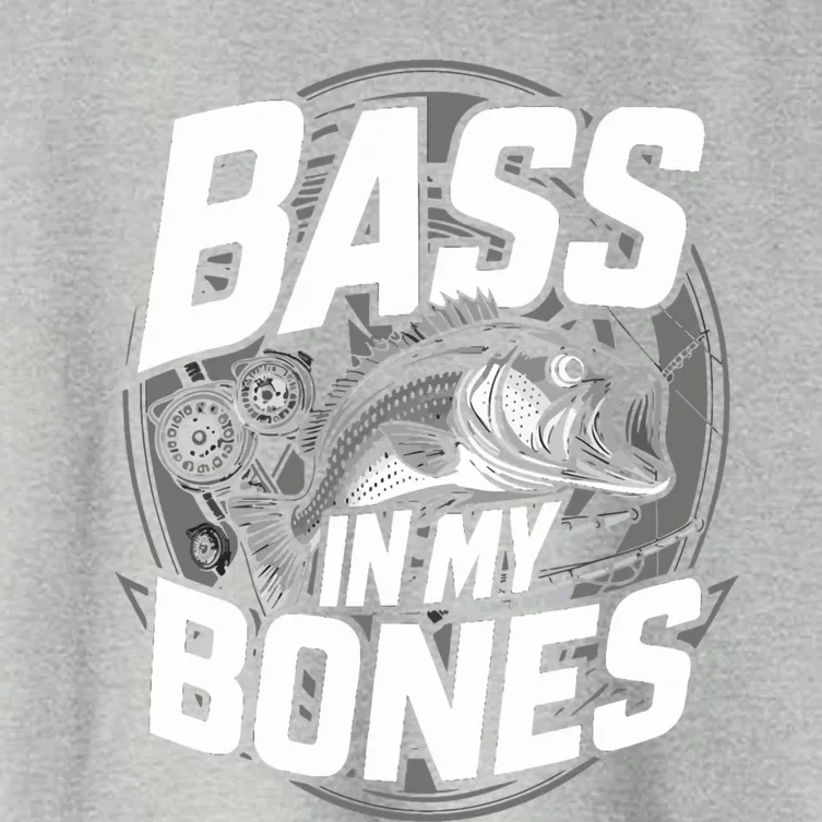 Bass In My Bones Bass Fishing Gift Women's Crop Top Tee