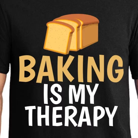 Baking Is My Therapy Gag Tee For Chefs Baking Lovers Meaningful Gift Pajama Set