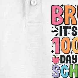 Bruh ItS My 100th Days Of School Celebration Dry Zone Grid Performance Polo