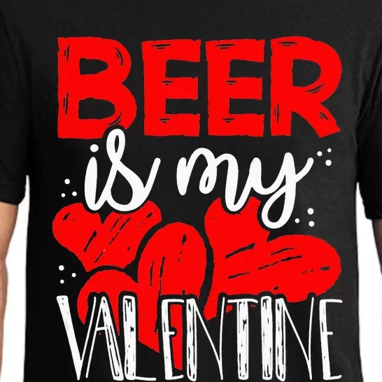 Beer Is My Valentine Day Drunk Cupid Drinking Heart Pajama Set