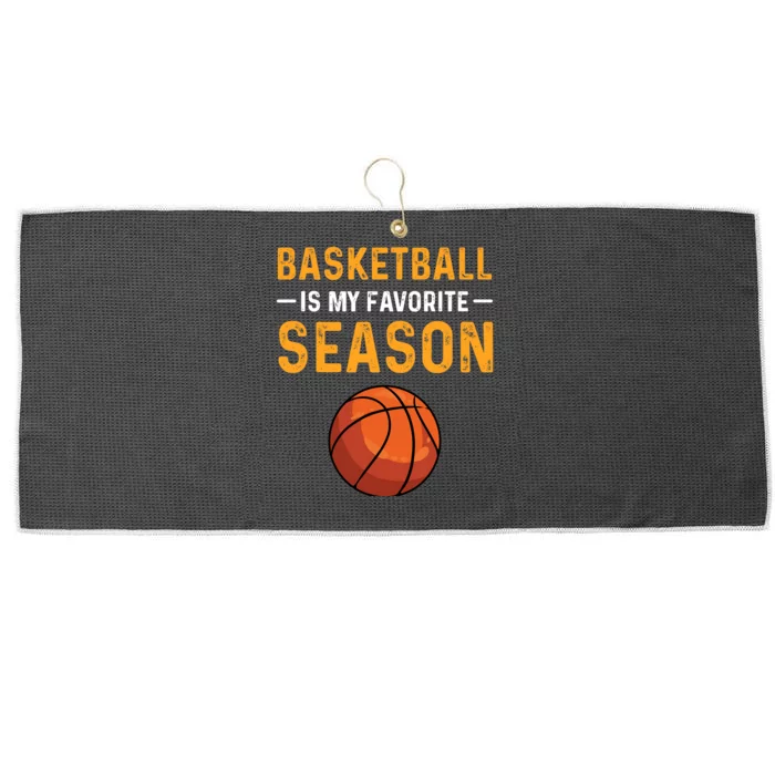 Basketball Is My Favorite Season Large Microfiber Waffle Golf Towel