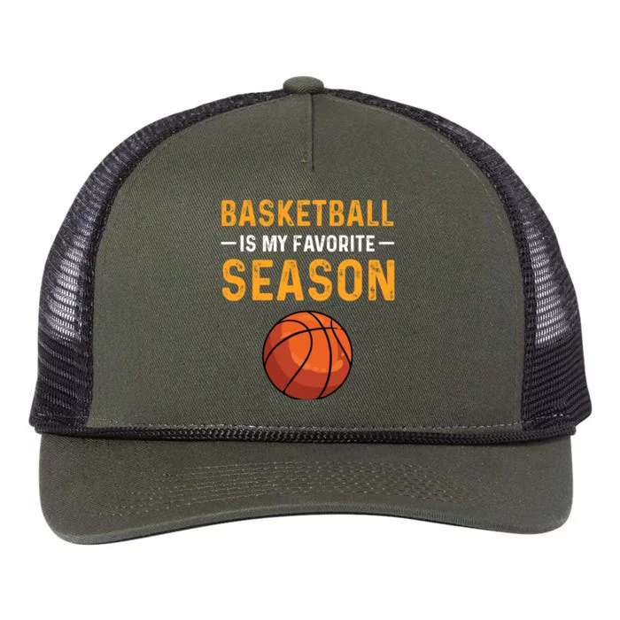 Basketball Is My Favorite Season Retro Rope Trucker Hat Cap