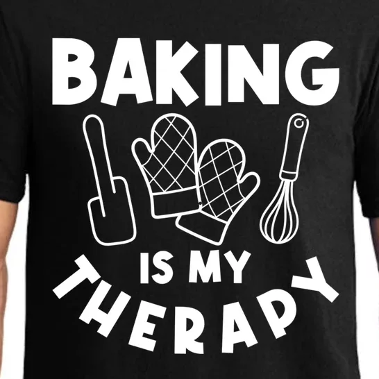 Baking Is My Therapy Cake Baking Pastry Confectioner Baker Gift Pajama Set