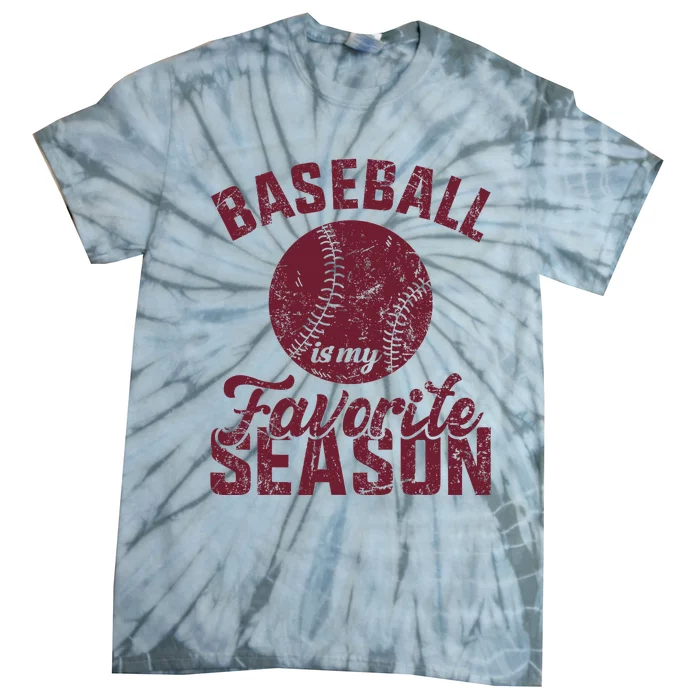 Baseball Is My Favorite Season Vintage Tie-Dye T-Shirt