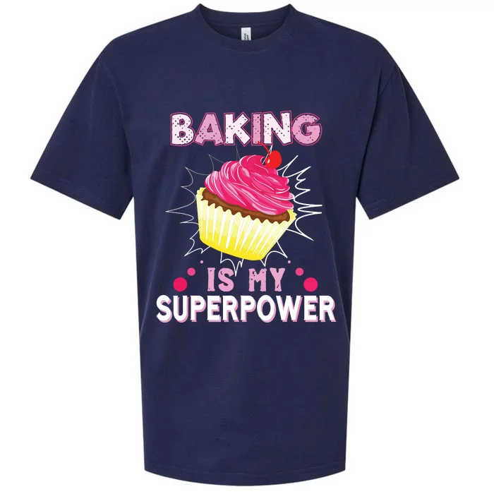 BAKING IS MY SUPERPOWER 3 Sweet Cupcakes Holidays Baker Gift Sueded Cloud Jersey T-Shirt