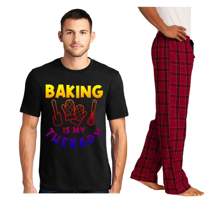 Baking Is My Therapy Cake Baking Pastry Confectioner Baker Gift Pajama Set