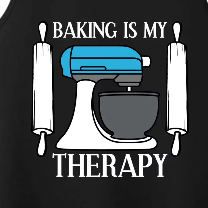 Baking Is My Therapy Chef Jersey Meaningful Gift Performance Tank