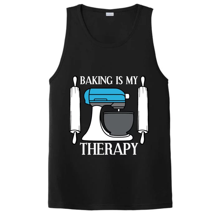 Baking Is My Therapy Chef Jersey Meaningful Gift Performance Tank