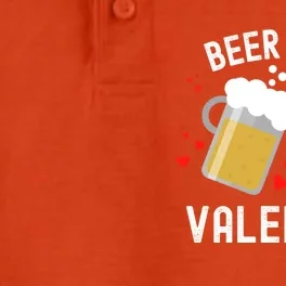 Beer Is My Valentine Beer Heart Valentine's Day Sarcastic Gift Dry Zone Grid Performance Polo