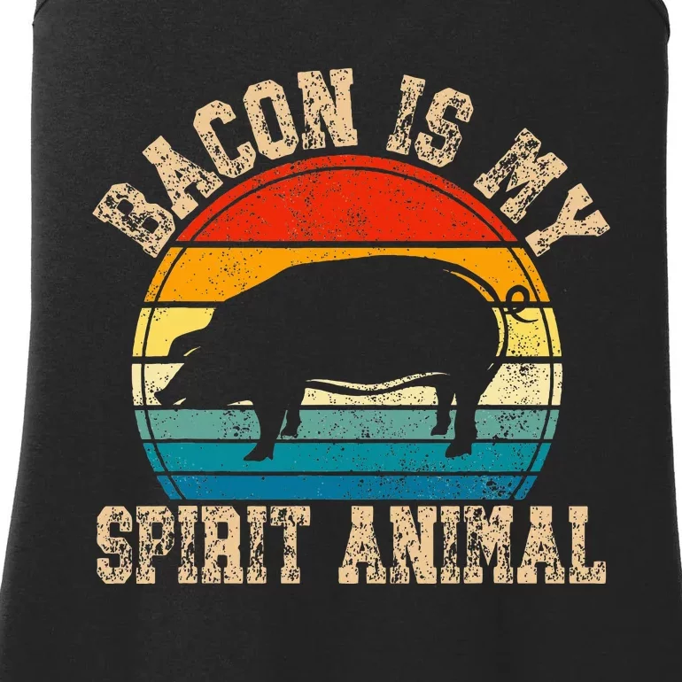 Bacon Is My Spirit Animal Retro BBQ Costume Pork Grill Ladies Essential Tank