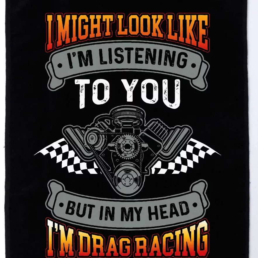 But In My Head IM Drag Racing Drag Race Car Lover Platinum Collection Golf Towel