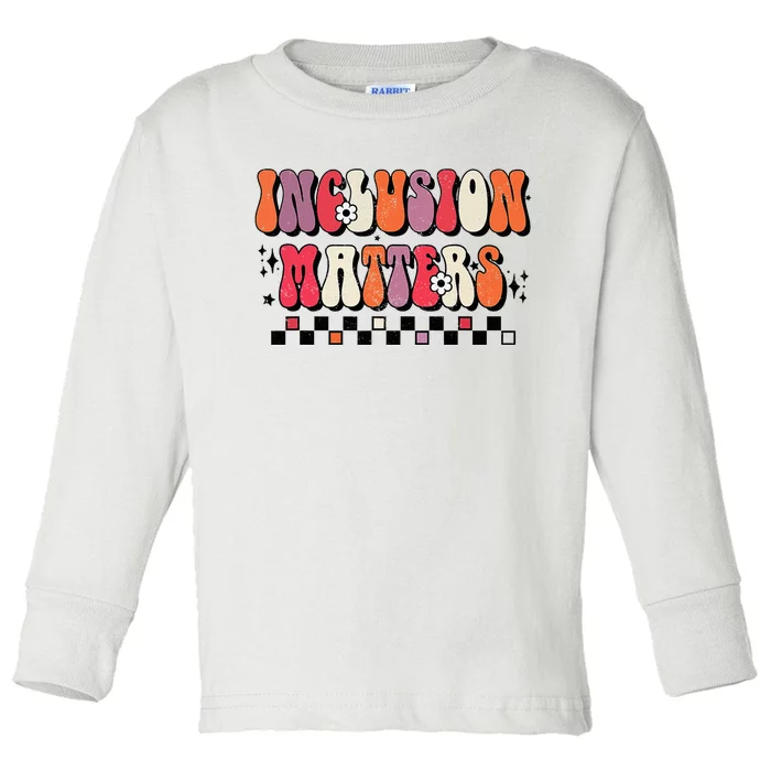 Boho Inclusion Matters Special Education Sped Teacher Toddler Long Sleeve Shirt