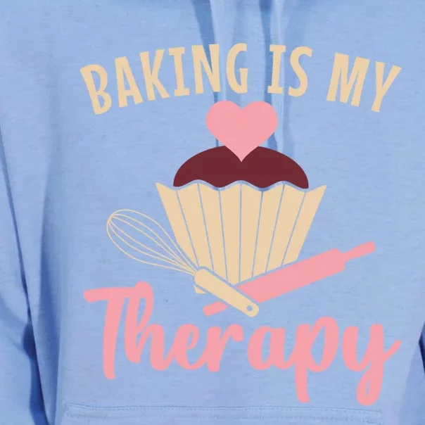 Baking Is My Therapy Pastry Chef Funny Gift Unisex Surf Hoodie