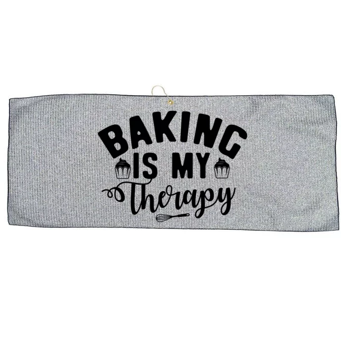 Baking Is My Therapy Pastry Cook Funny Baker Gift Large Microfiber Waffle Golf Towel