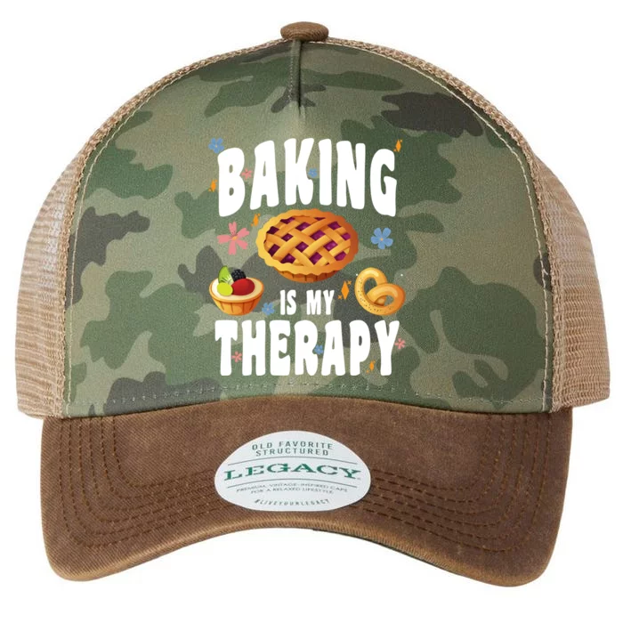 Baking Is My Therapy Culinary Art Artisan Bakery Baked Goods Gift Legacy Tie Dye Trucker Hat