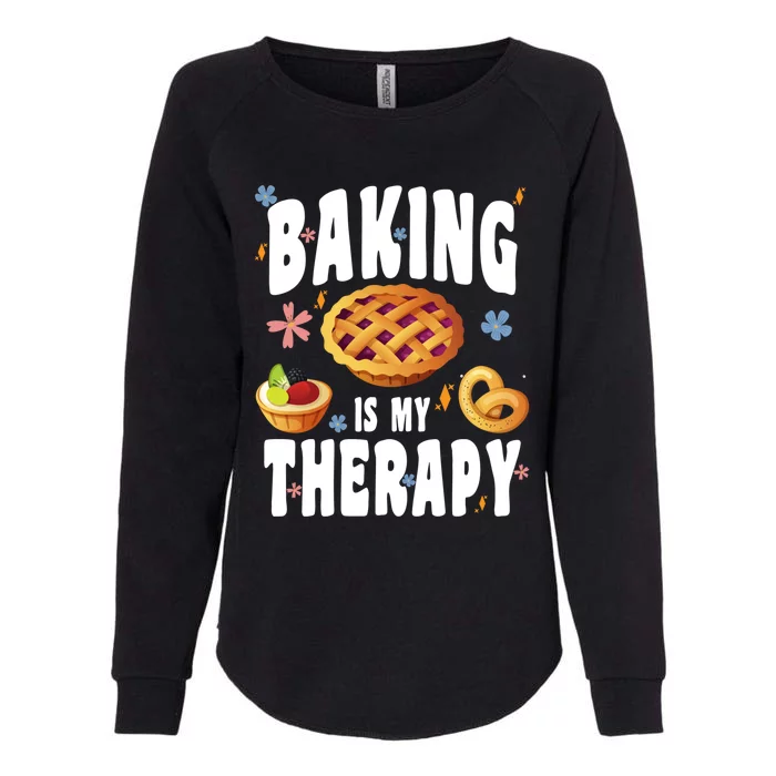 Baking Is My Therapy Culinary Art Artisan Bakery Baked Goods Gift Womens California Wash Sweatshirt