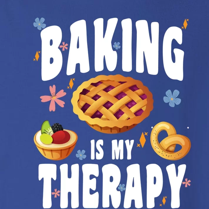 Baking Is My Therapy Culinary Art Artisan Bakery Baked Goods Gift Toddler Long Sleeve Shirt