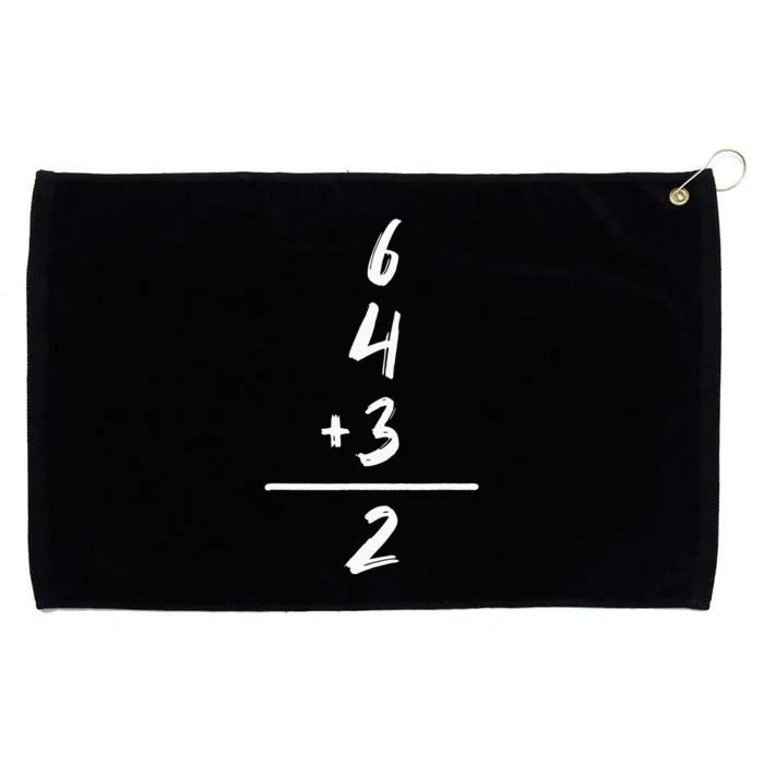 Baseball Inspired Math 6 4 3 2 Double Play Softball Game Grommeted Golf Towel