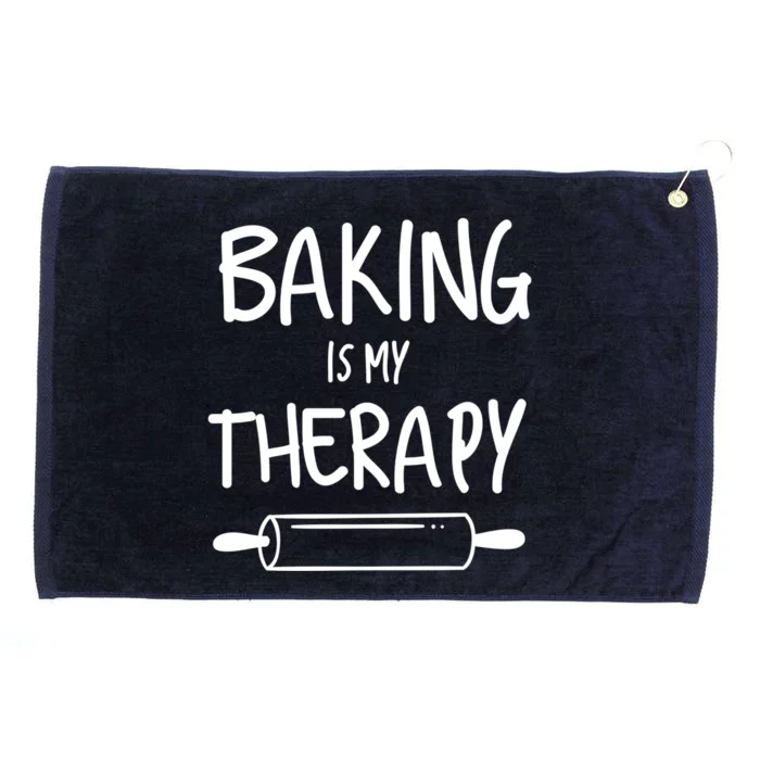 Baking Is My Therapy Pies Cupcake Batch Funny Bakery Gift Grommeted Golf Towel