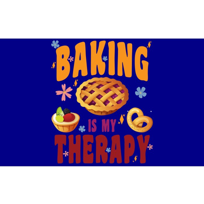 Baking Is My Therapy Culinary Art Artisan Bakery Baked Goods Cool Gift Bumper Sticker