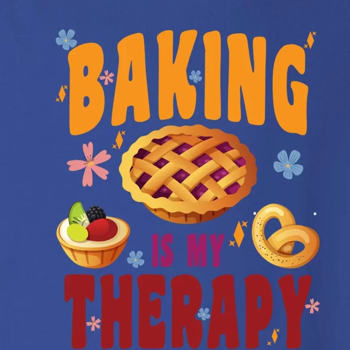 Baking Is My Therapy Culinary Art Artisan Bakery Baked Goods Cool Gift Toddler Long Sleeve Shirt