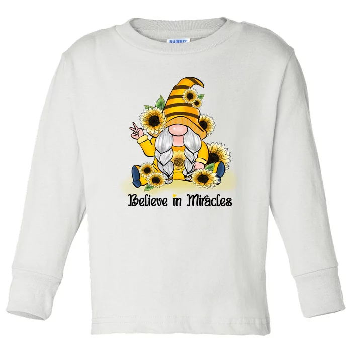 Believe In Miracles Sublimation Toddler Long Sleeve Shirt