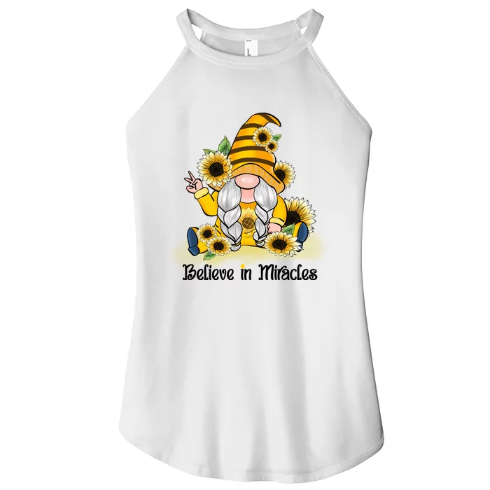 Believe In Miracles Sublimation Women’s Perfect Tri Rocker Tank