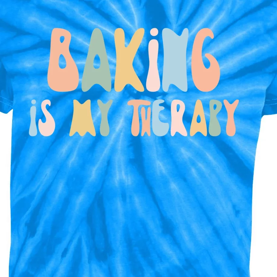 Baking Is My Therapy Gift Funny Foodie Gift For Baker Meaningful Gift Kids Tie-Dye T-Shirt