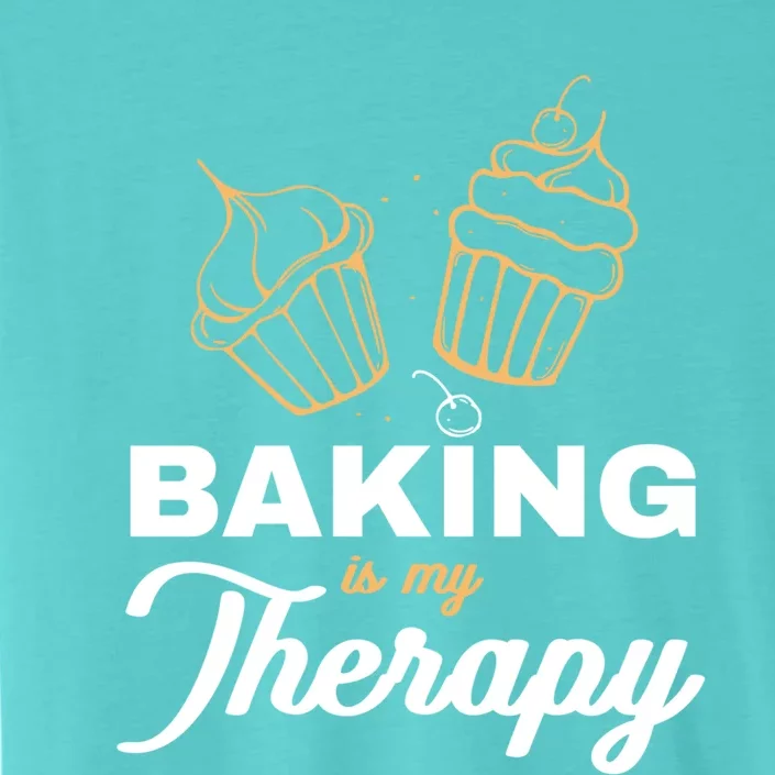 Baking Is My Therapy Cupcake Baker Cute Gift ChromaSoft Performance T-Shirt