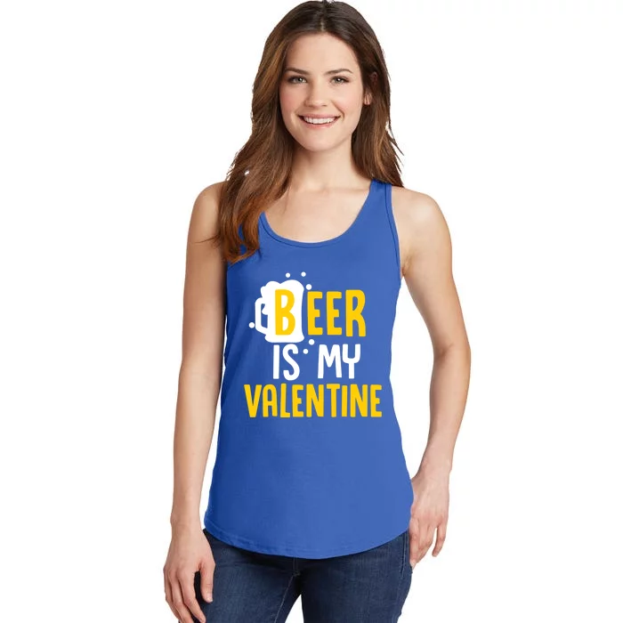 Beer Is My Valentine Funny Alcohol Lover Valentines Day Cool Gift Ladies Essential Tank