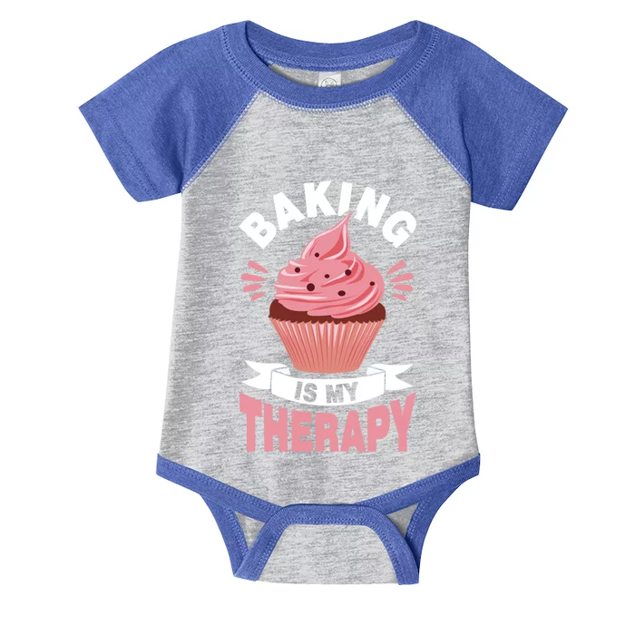 Baking Is My Therapy Great Gift Infant Baby Jersey Bodysuit