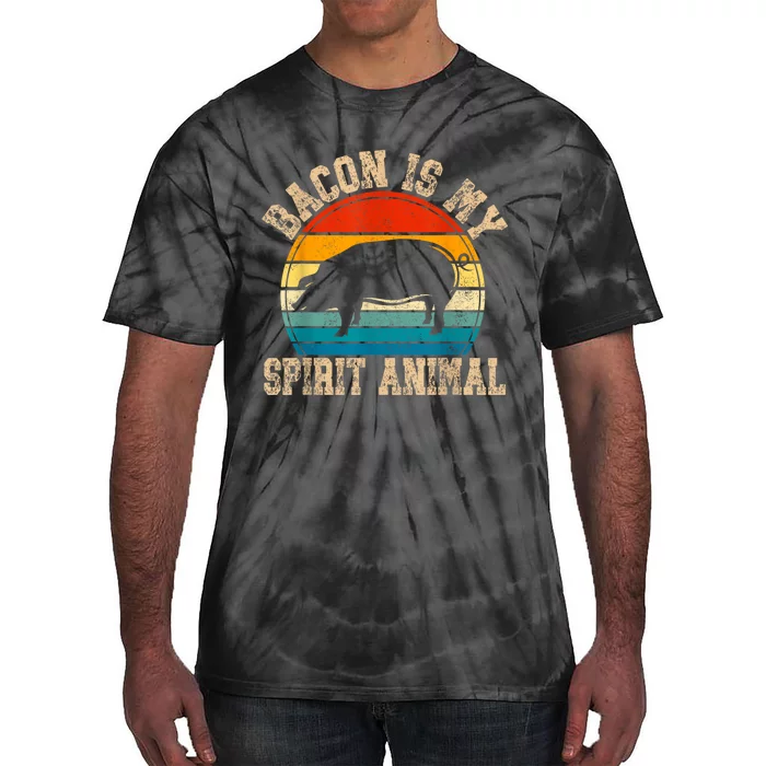 Bacon Is My Spirit Animal Retro Bbq Costume Pork Grill Tie-Dye T-Shirt