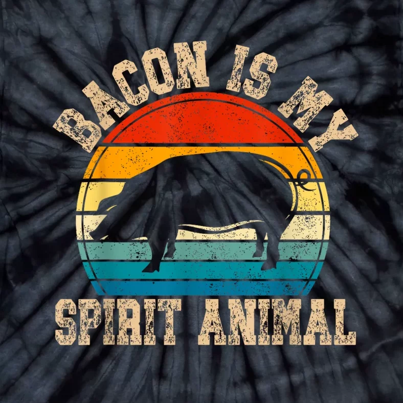 Bacon Is My Spirit Animal Retro Bbq Costume Pork Grill Tie-Dye T-Shirt