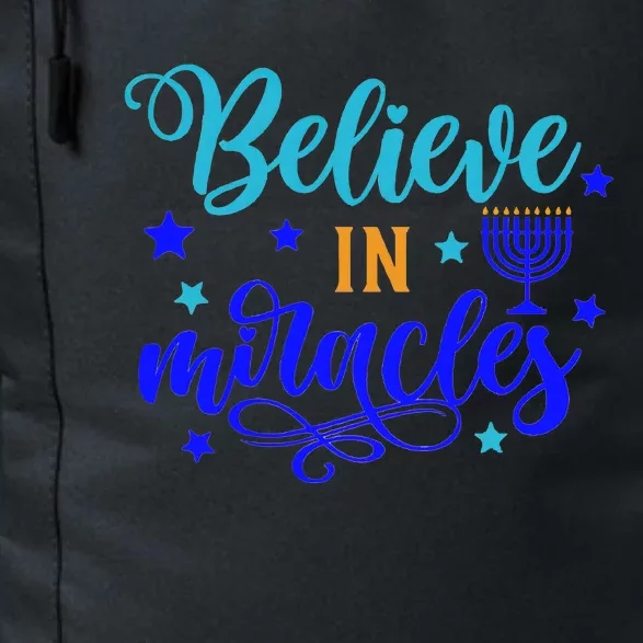 Believe In Miracles Christmas Hanukkah Jewish Daily Commute Backpack