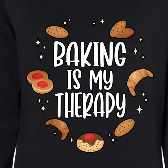 Baking Is My Therapy Gift Womens California Wash Sweatshirt