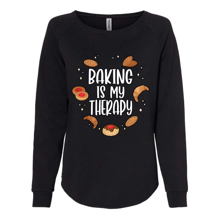 Baking Is My Therapy Gift Womens California Wash Sweatshirt