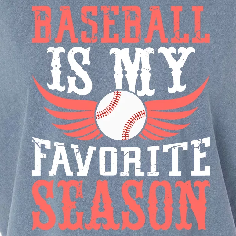 Baseball Is My Favorite Season Garment-Dyed Women's Muscle Tee