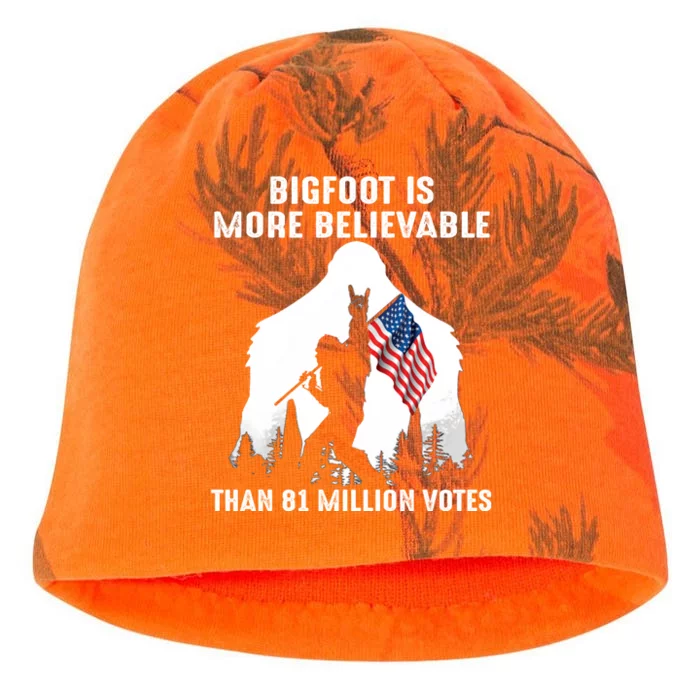 Bigfoot Is More Believable Than 81 Million Votes Vintage Kati - Camo Knit Beanie